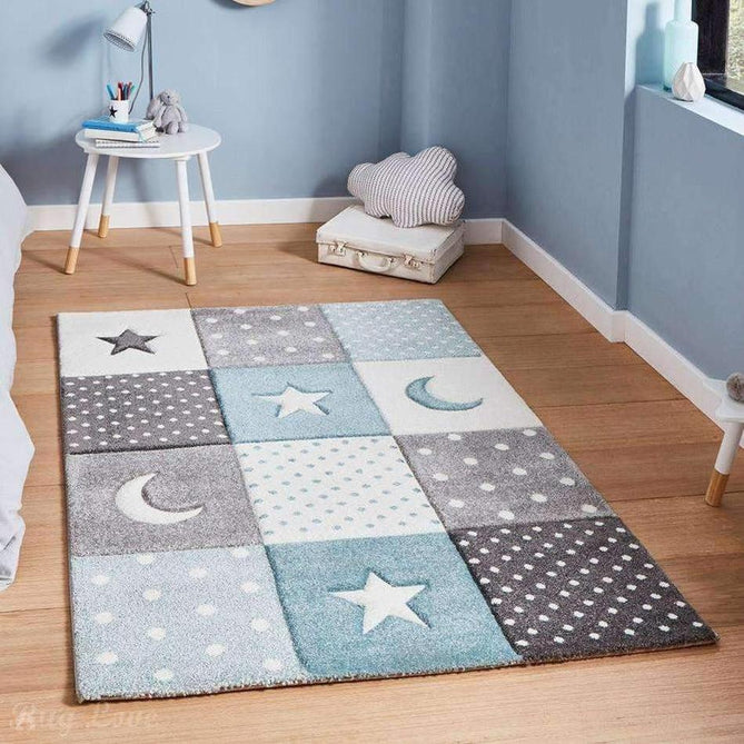 Brooklyn 20340 Kids Patchwork Soft Blue Rug-Think Rugs-Rug Love - The Most Loved Rug Store