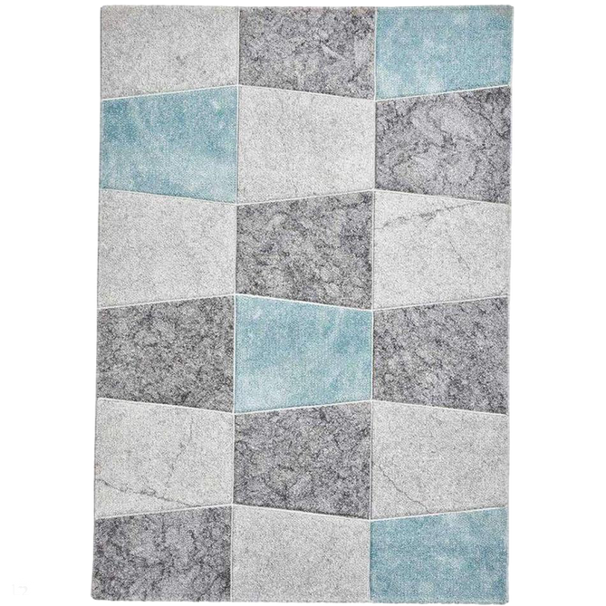 Brooklyn 22192 Modern Geometric Medley Soft Hand-Carved Grey/Blue Rug-Think Rugs-Rug Love - The Most Loved Rug Store