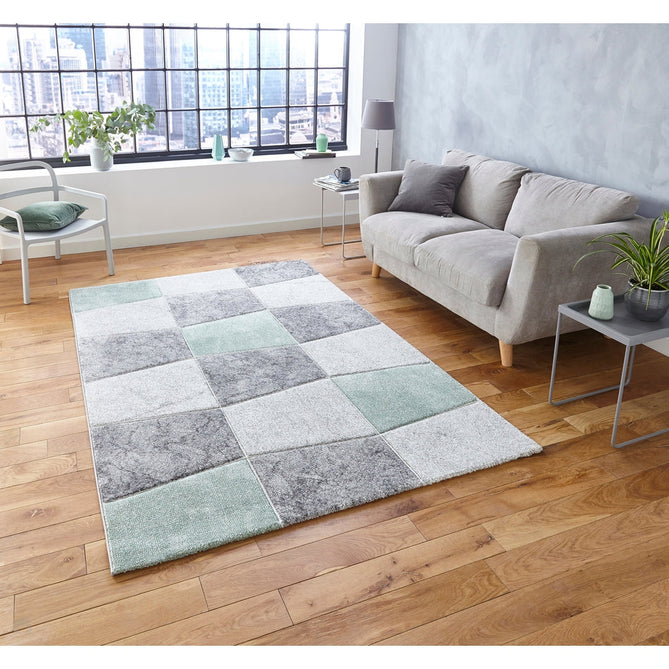 Brooklyn 22192 Modern Geometric Medley Soft Hand-Carved Grey/Green Rug-Think Rugs-Rug Love - The Most Loved Rug Store