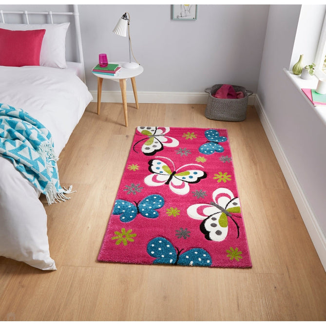 Brooklyn 772 Kids Butterflies Soft Pink Rug-Think Rugs-Rug Love - The Most Loved Rug Store