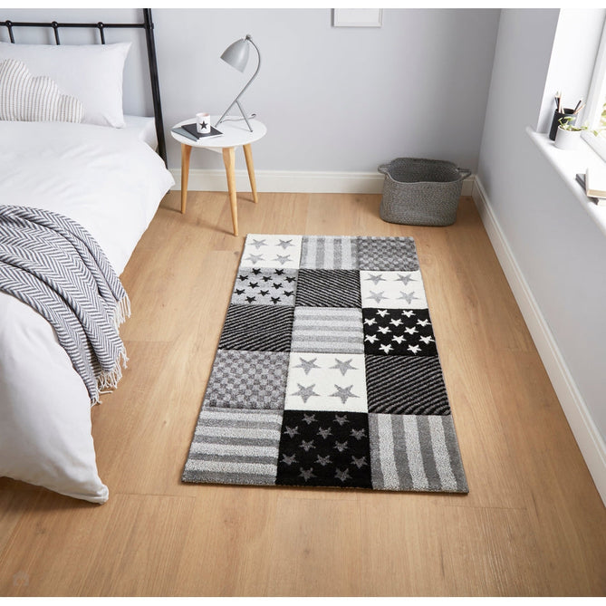 Brooklyn 777 Kids Patchwork Soft Grey Rug-Think Rugs-Rug Love - The Most Loved Rug Store