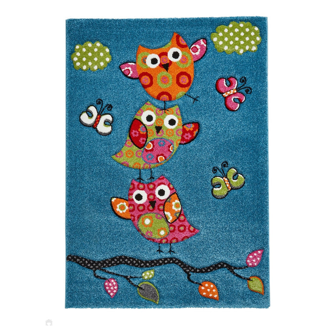 Brooklyn 793 Kids Birds Soft Blue Rug-Think Rugs-Rug Love - The Most Loved Rug Store