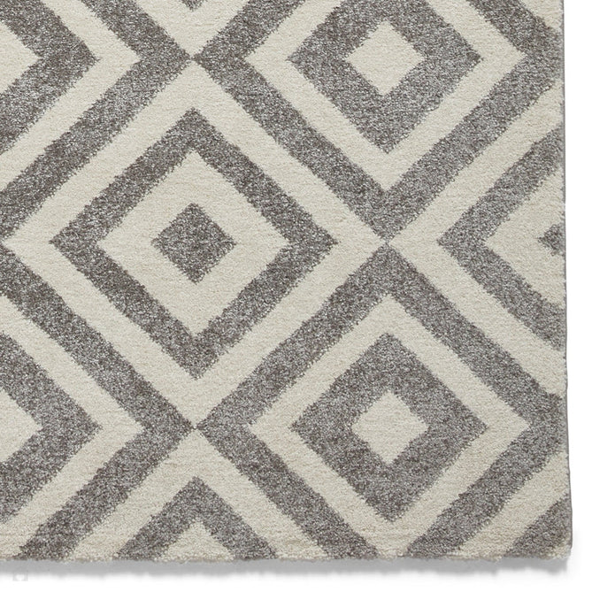 Brooklyn BRK89 Modern Geometric Diamond Soft Hand-Carved Grey/White Rug-Think Rugs-Rug Love - The Most Loved Rug Store