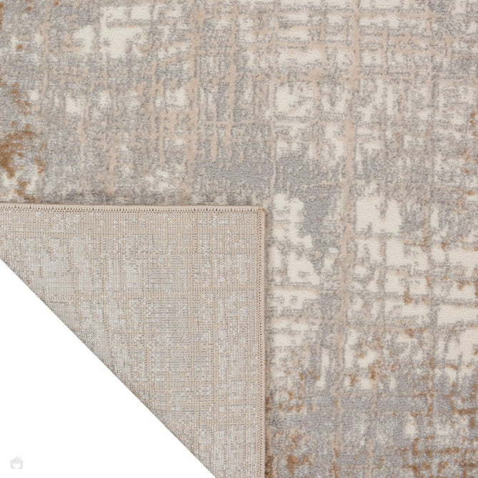 CK Rush CK950 Modern Crosshatched Linear Abstract Distressed Hi-Low Textured Low Flat-Pile Ivory/Taupe Rug-Calvin Klein-Rug Love - The Most Loved Rug Store