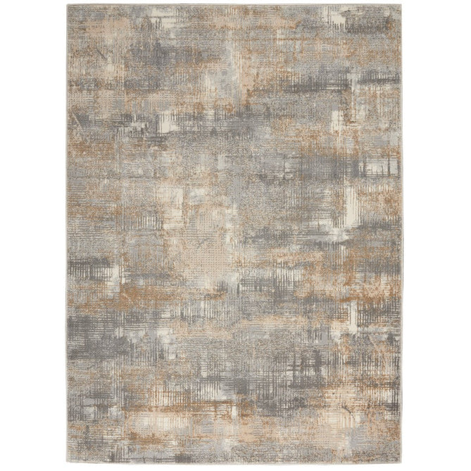 CK Rush CK951 Modern Crosshatched Linear Abstract Distressed Hi-Low Textured Low Flat-Pile Grey/Beige Rug-Calvin Klein-Rug Love - The Most Loved Rug Store