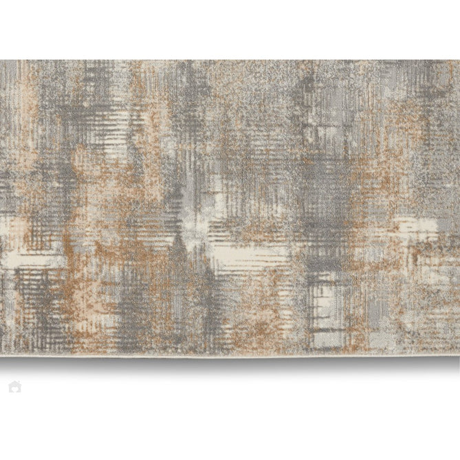 CK Rush CK951 Modern Crosshatched Linear Abstract Distressed Hi-Low Textured Low Flat-Pile Grey/Beige Rug-Calvin Klein-Rug Love - The Most Loved Rug Store