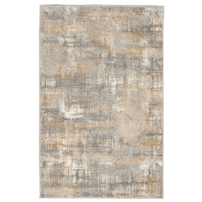 CK Rush CK951 Modern Crosshatched Linear Abstract Distressed Hi-Low Textured Low Flat-Pile Grey/Beige Rug-Calvin Klein-Rug Love - The Most Loved Rug Store