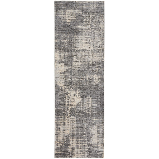 CK Rush CK953 Modern Crosshatched Linear Abstract Distressed Hi-Low Textured Low Flat-Pile Grey/Beige Rug-Calvin Klein-Rug Love - The Most Loved Rug Store