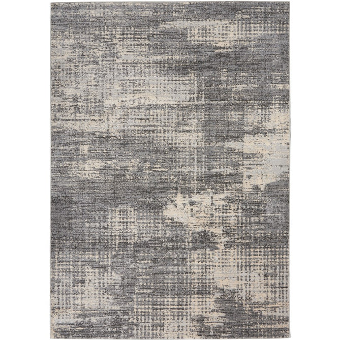 CK Rush CK953 Modern Crosshatched Linear Abstract Distressed Hi-Low Textured Low Flat-Pile Grey/Beige Rug-Calvin Klein-Rug Love - The Most Loved Rug Store