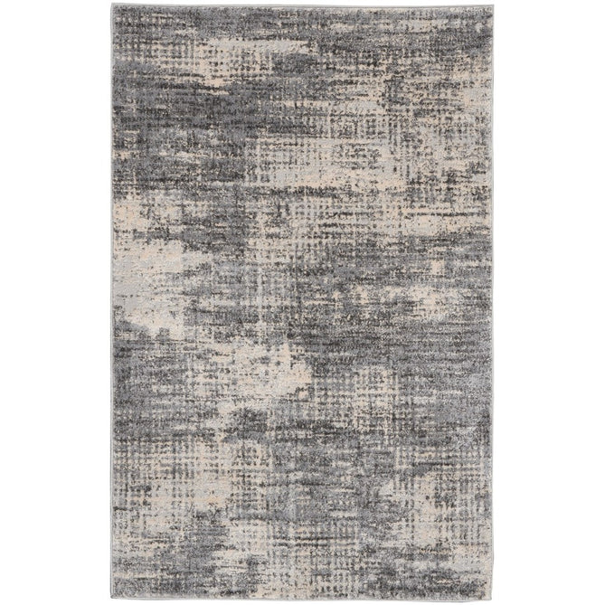 CK Rush CK953 Modern Crosshatched Linear Abstract Distressed Hi-Low Textured Low Flat-Pile Grey/Beige Rug-Calvin Klein-Rug Love - The Most Loved Rug Store