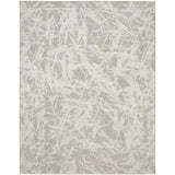 CK950 Rush CK956 Modern Abstract Distressed Hi-Low Textured Low Flat-Pile Grey/Ivory Rug