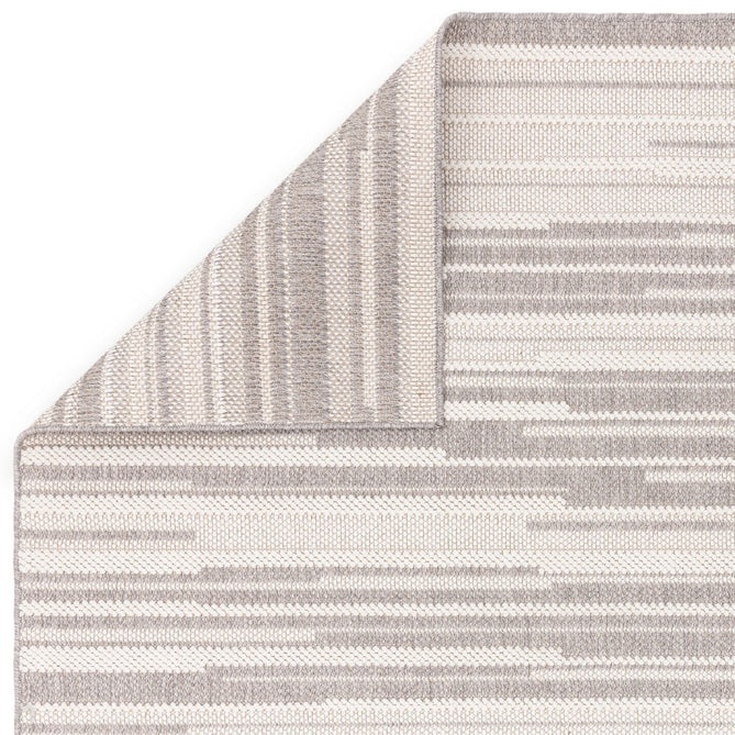 Camber Stripe Modern Linear Durable Hi-Low Textured Pile Polyester Flatweave Grey/Cream Rug-Asiatic Carpets-Rug Love - The Most Loved Rug Store