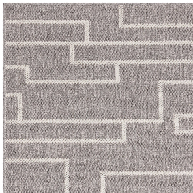 Camber Track Modern Geometric Durable Hi-Low Textured Pile Polyester Flatweave Grey/Cream Rug-Asiatic Carpets-Rug Love - The Most Loved Rug Store