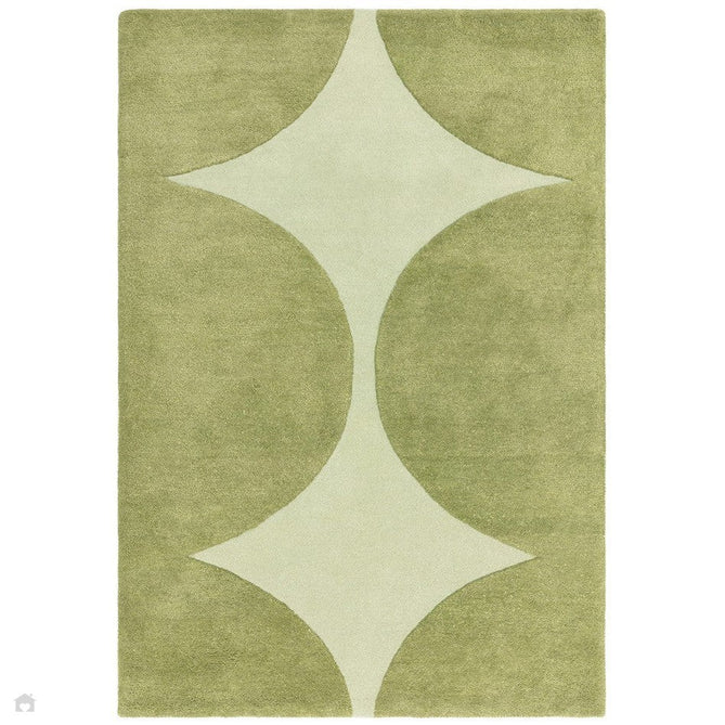 Canvas 01 Reflect Modern Abstract Hand-Woven Wool Hi-Low Contrast Textured Flat-Pile Green Rug-Asiatic Carpets-Rug Love - The Most Loved Rug Store