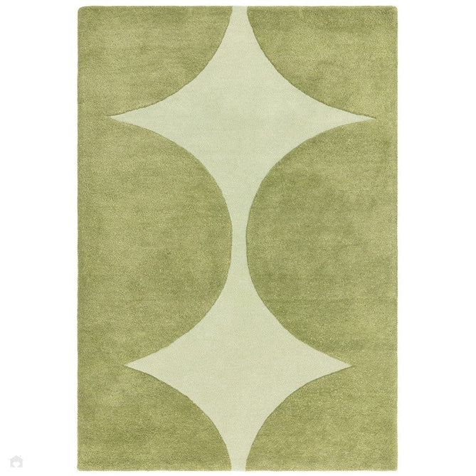 Canvas 01 Reflect Modern Abstract Hand-Woven Wool Hi-Low Contrast Textured Flat-Pile Green Rug-Asiatic Carpets-Rug Love - The Most Loved Rug Store