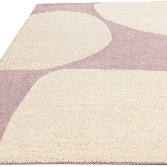 Canvas 02 Pebble Modern Abstract Hand-Woven Wool Hi-Low Contrast Textured Flat-Pile Purple Rug-Asiatic Carpets-Rug Love - The Most Loved Rug Store