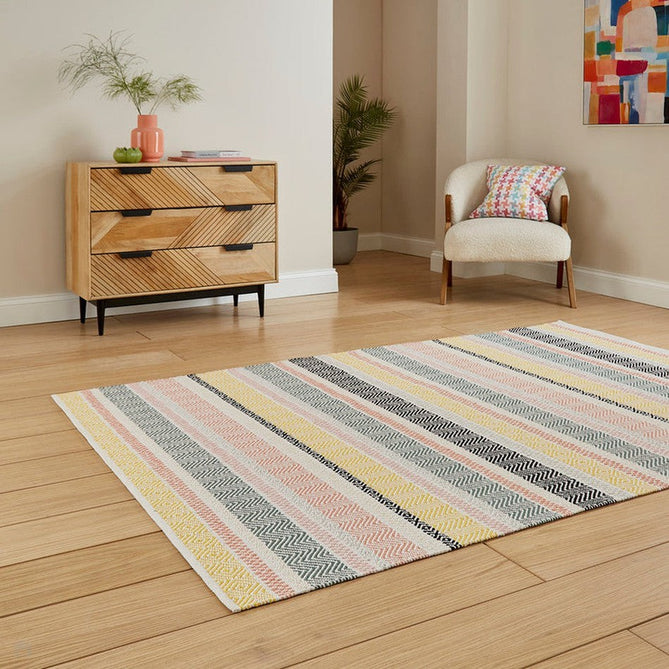 Cascade 29898 Modern Geometric Hand-Woven Cotton Flatweave Pastel Multi Rug-Think Rugs-Rug Love - The Most Loved Rug Store