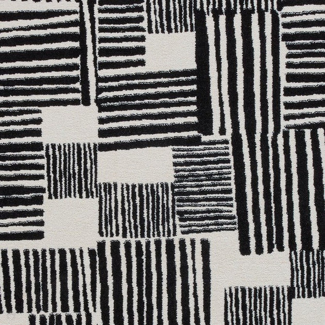 Catherine Lansfield Blocks Modern Abstract Black/White Rug-Think Rugs-Rug Love - The Most Loved Rug Store