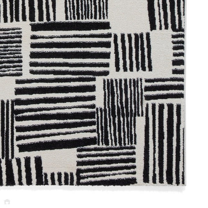 Catherine Lansfield Blocks Modern Abstract Black/White Rug-Think Rugs-Rug Love - The Most Loved Rug Store