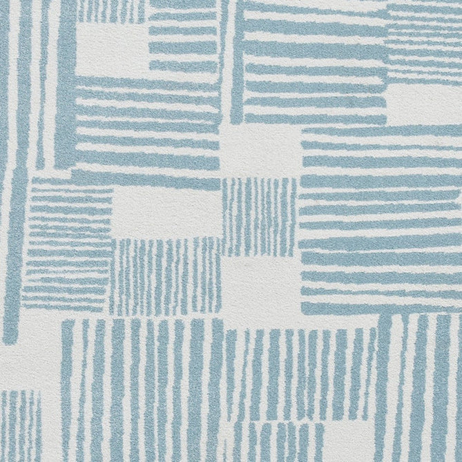 Catherine Lansfield Blocks Modern Abstract Blue/Cream Rug-Think Rugs-Rug Love - The Most Loved Rug Store