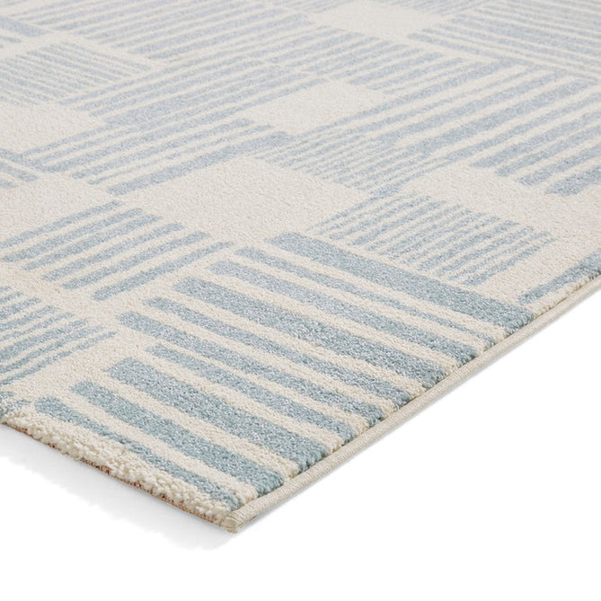 Catherine Lansfield Blocks Modern Abstract Blue/Cream Rug-Think Rugs-Rug Love - The Most Loved Rug Store