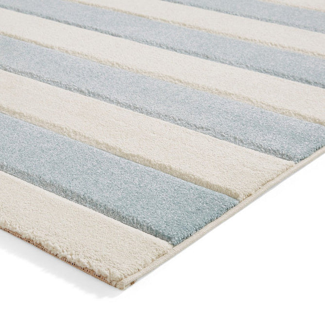 Catherine Lansfield Cove Stripe Modern Linear Blue/Cream Rug-Think Rugs-Rug Love - The Most Loved Rug Store