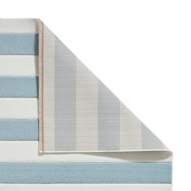 Catherine Lansfield Cove Stripe Modern Linear Blue/Cream Rug-Think Rugs-Rug Love - The Most Loved Rug Store