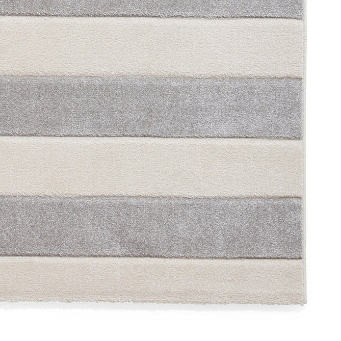 Catherine Lansfield Cove Stripe Modern Linear Grey/Cream Rug-Think Rugs-Rug Love - The Most Loved Rug Store