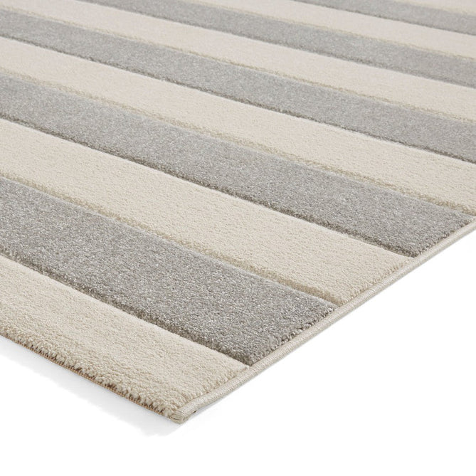 Catherine Lansfield Cove Stripe Modern Linear Grey/Cream Rug-Think Rugs-Rug Love - The Most Loved Rug Store