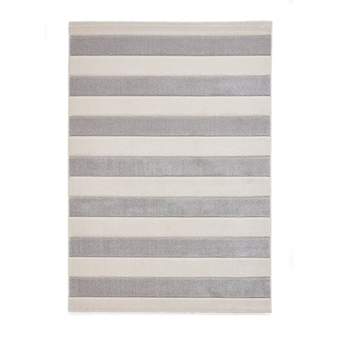 Catherine Lansfield Cove Stripe Modern Linear Grey/Cream Rug-Think Rugs-Rug Love - The Most Loved Rug Store