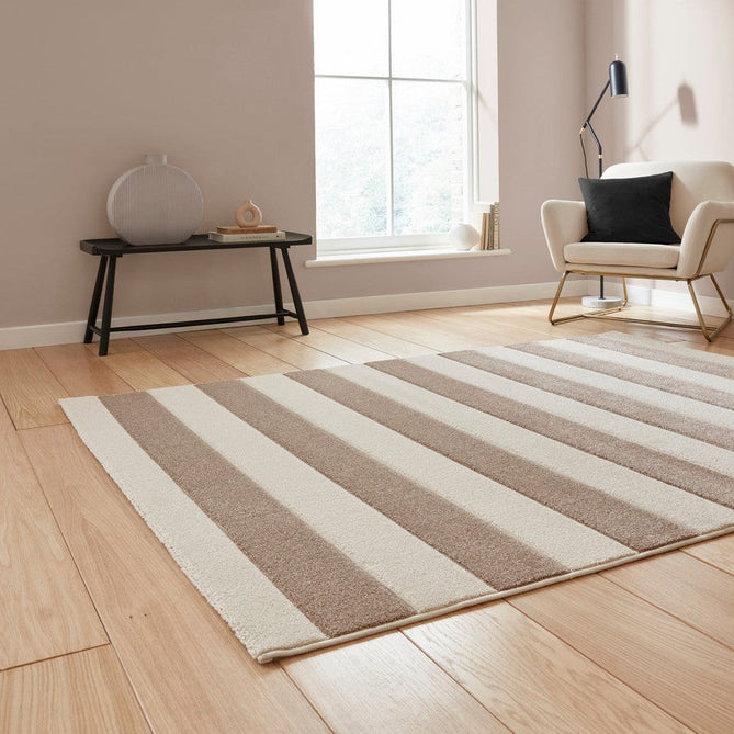 Catherine Lansfield Cove Stripe Modern Linear Natural/Cream Rug-Think Rugs-Rug Love - The Most Loved Rug Store