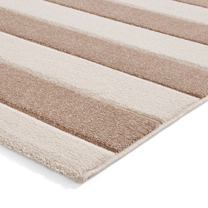 Catherine Lansfield Cove Stripe Modern Linear Natural/Cream Rug-Think Rugs-Rug Love - The Most Loved Rug Store