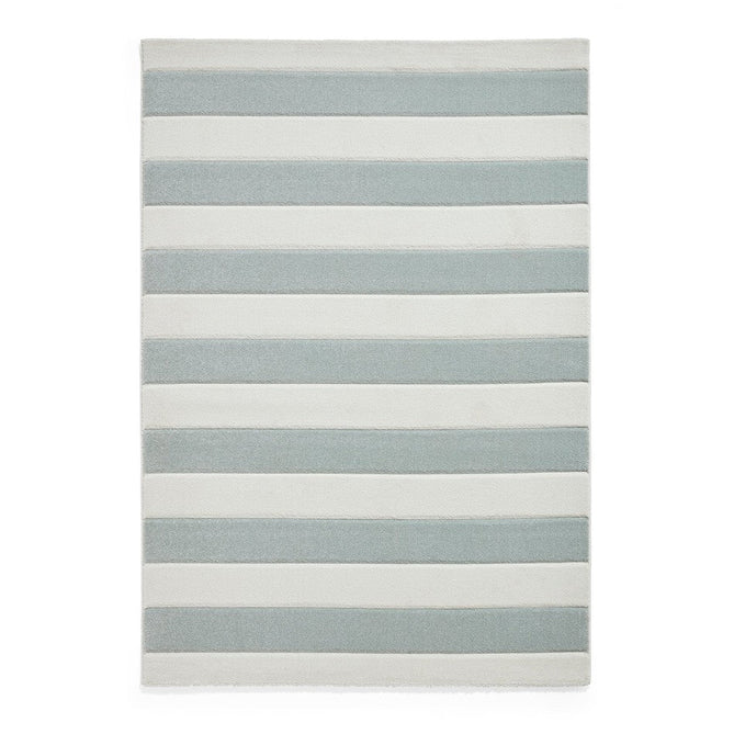 Catherine Lansfield Cove Stripe Modern Linear Sage Green/Cream Rug-Think Rugs-Rug Love - The Most Loved Rug Store