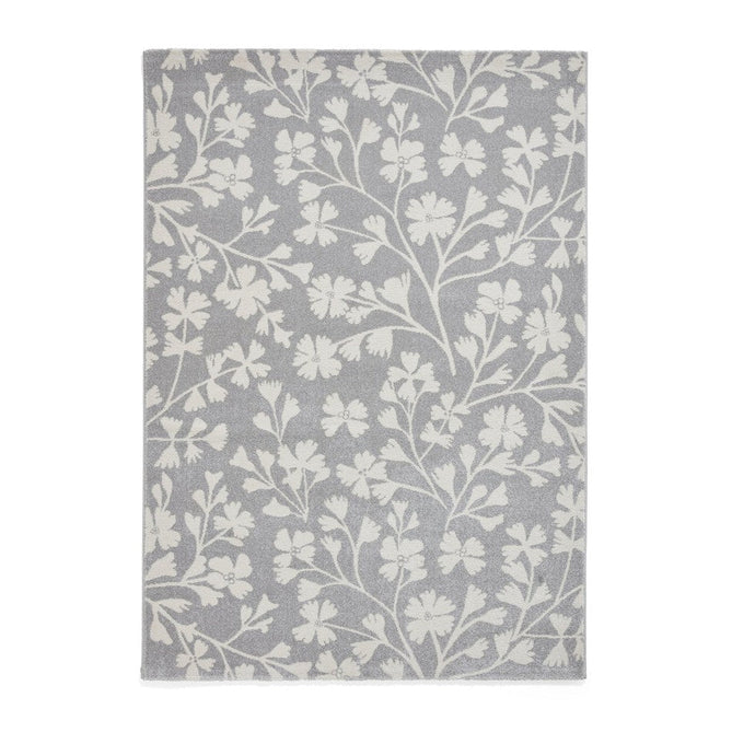 Catherine Lansfield Grace Floral Grey/Cream Rug-Think Rugs-Rug Love - The Most Loved Rug Store