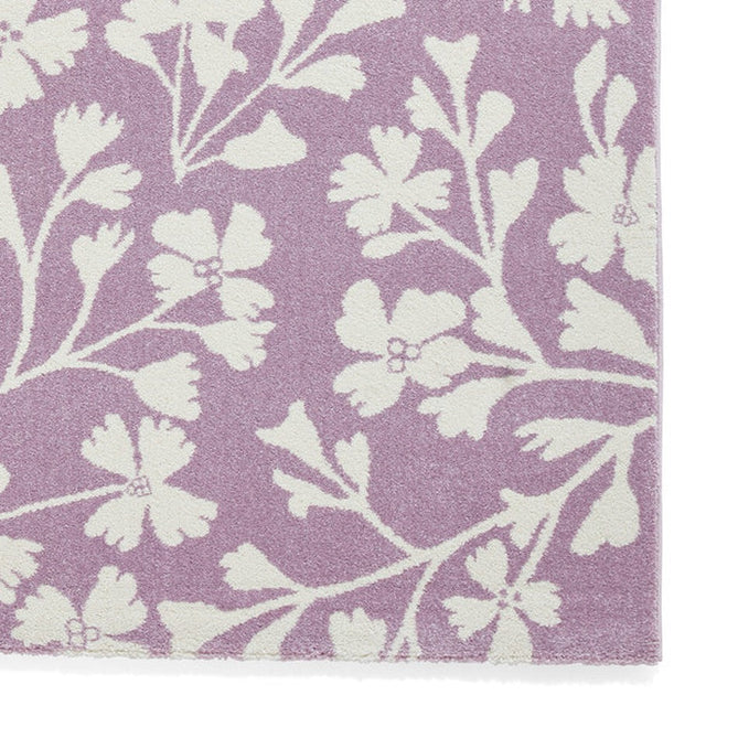 Catherine Lansfield Grace Floral Lilac/Cream Rug-Think Rugs-Rug Love - The Most Loved Rug Store