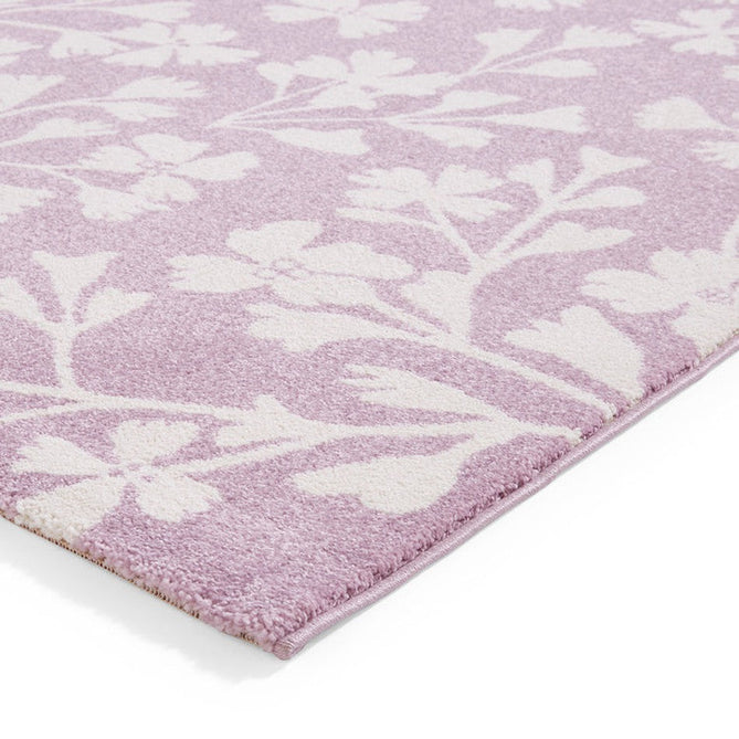 Catherine Lansfield Grace Floral Lilac/Cream Rug-Think Rugs-Rug Love - The Most Loved Rug Store