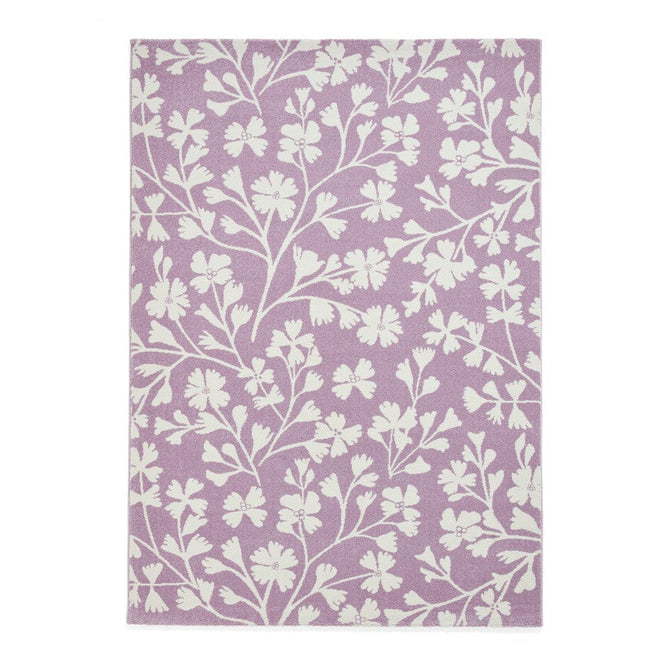 Catherine Lansfield Grace Floral Lilac/Cream Rug-Think Rugs-Rug Love - The Most Loved Rug Store