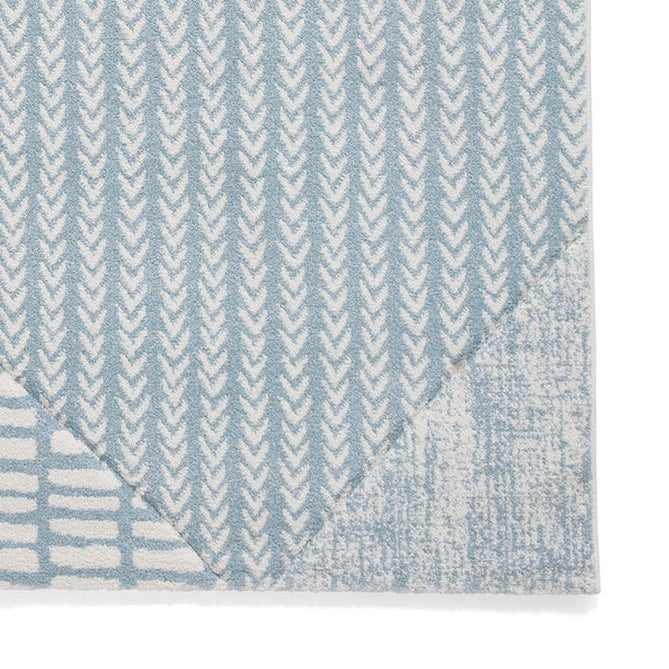 Catherine Lansfield Larsson Modern Abstract Blue/Cream Rug-Think Rugs-Rug Love - The Most Loved Rug Store