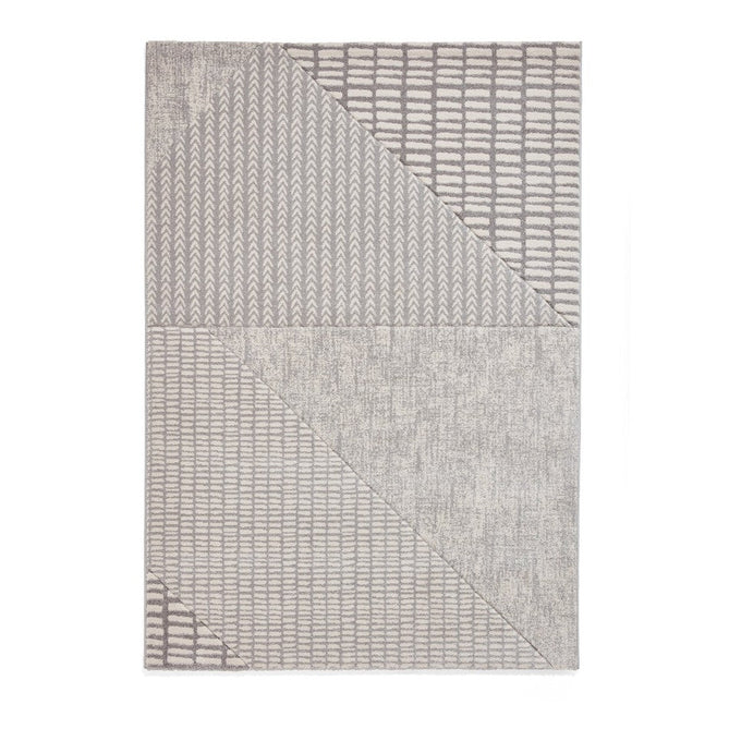 Catherine Lansfield Larsson Modern Abstract Grey/Cream Rug-Think Rugs-Rug Love - The Most Loved Rug Store