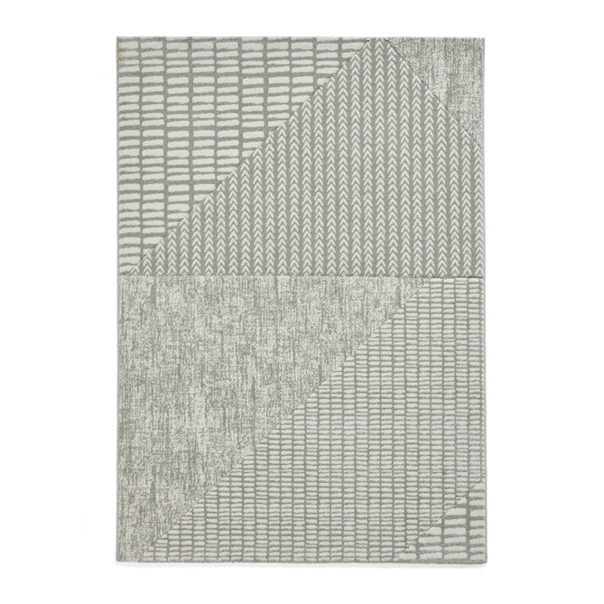 Catherine Lansfield Larsson Modern Abstract Sage/Cream Rug-Think Rugs-Rug Love - The Most Loved Rug Store