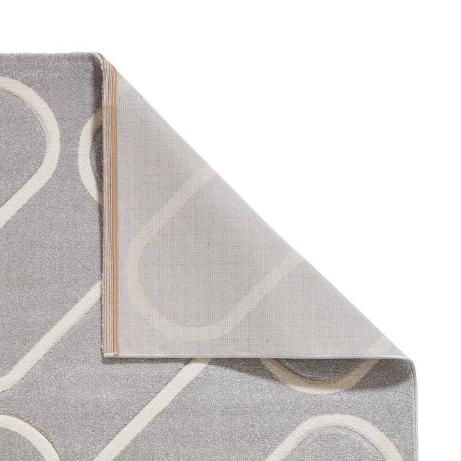 Catherine Lansfield Linear Curve Modern Geometric Grey/Cream Rug-Think Rugs-Rug Love - The Most Loved Rug Store