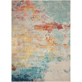 Celestial CES02 Modern Abstract Soft Durable Low Profile Short Pile Sealife Rug