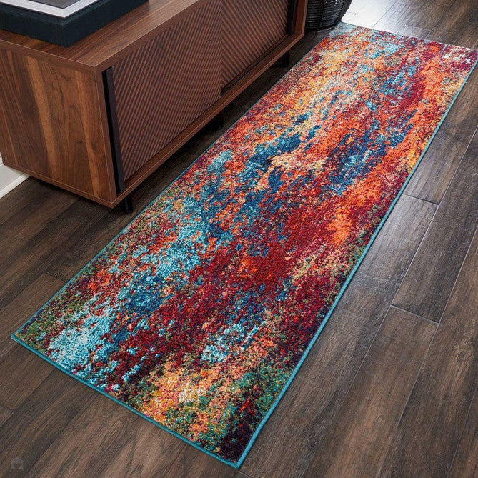 Celestial CES08 Modern Abstract Soft Durable Low Short Flat Pile Atlantic Runner-Nourison-Rug Love - The Most Loved Rug Store