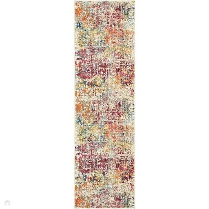 Celestial CES13 Modern Abstract Soft Durable Low Short Flat Pile Pink/Multi Runner-Nourison-Rug Love - The Most Loved Rug Store