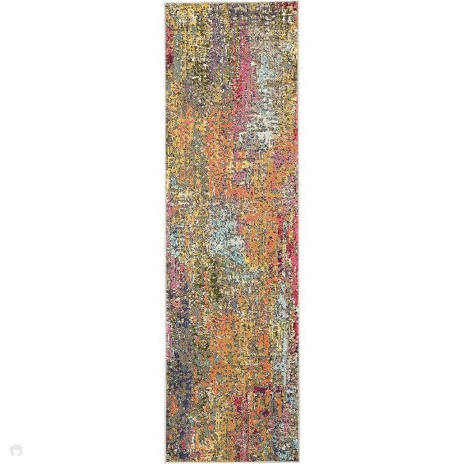 Celestial CES14 Modern Abstract Soft Durable Low Short Flat Pile Sunset Runner-Nourison-Rug Love - The Most Loved Rug Store