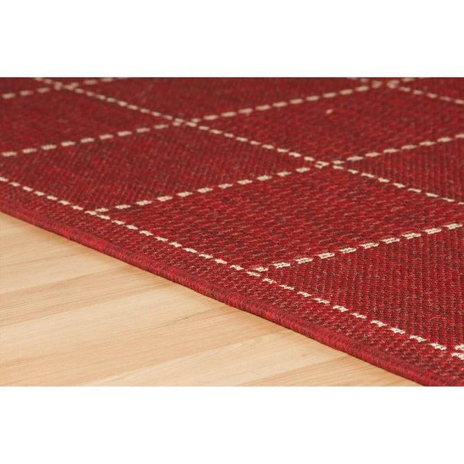 Checked Flatweave Anti-Slip Gel Back Red Rug-Oriental Weavers-Rug Love - The Most Loved Rug Store