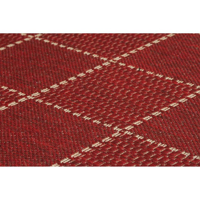 Checked Flatweave Anti-Slip Gel Back Red Rug-Oriental Weavers-Rug Love - The Most Loved Rug Store