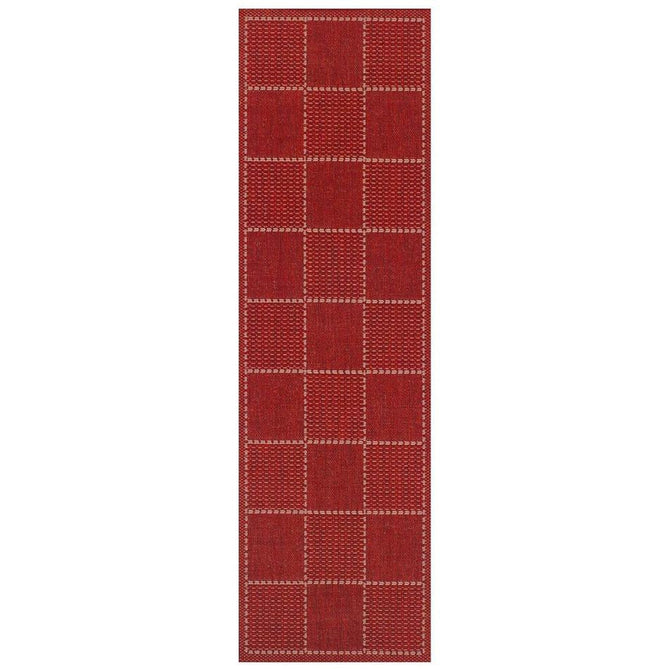 Checked Flatweave Anti-Slip Gel Back Red Rug-Oriental Weavers-Rug Love - The Most Loved Rug Store