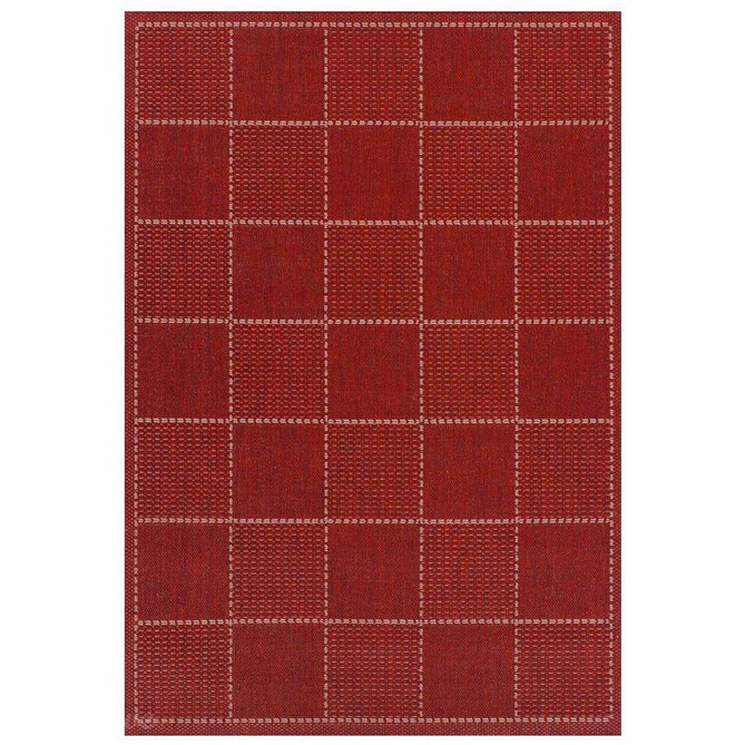 Checked Flatweave Anti-Slip Gel Back Red Rug-Oriental Weavers-Rug Love - The Most Loved Rug Store