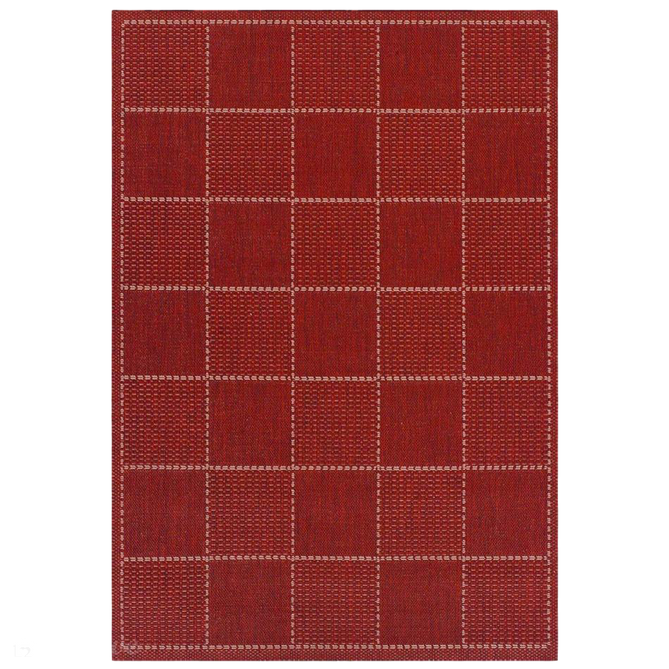 Checked Flatweave Anti-Slip Gel Back Red Rug-Oriental Weavers-Rug Love - The Most Loved Rug Store